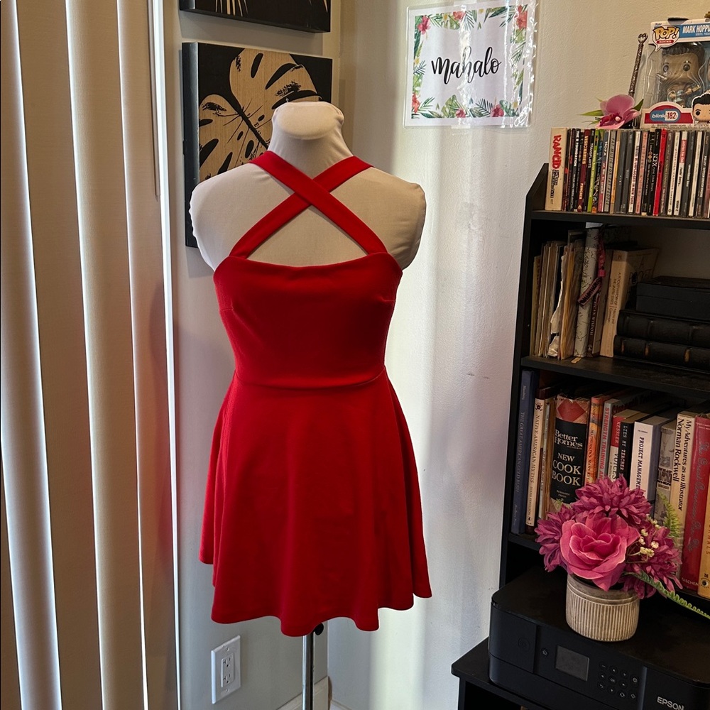 Red Halter Dress